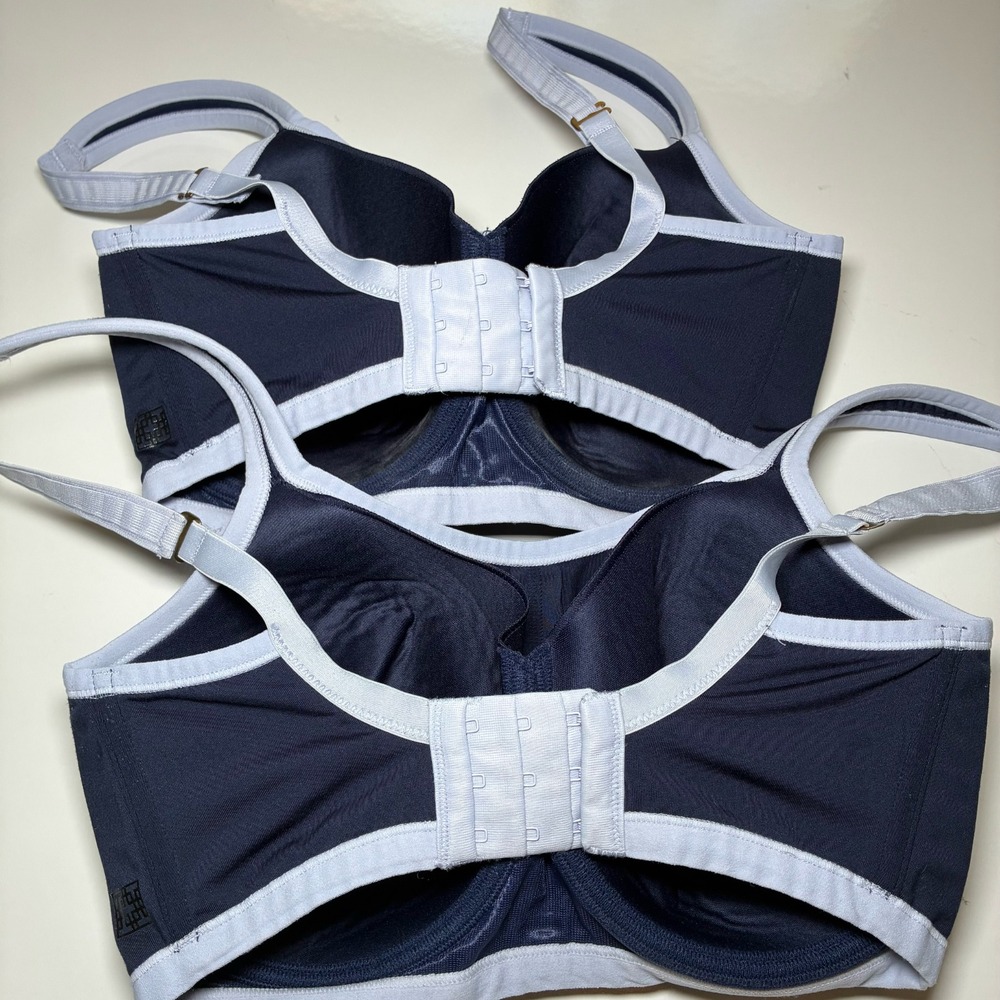 SET OF 2 Natori Yogi Contour Convertible Sports Bra 32DDD Blue Full Coverage - Picture 4 of 4